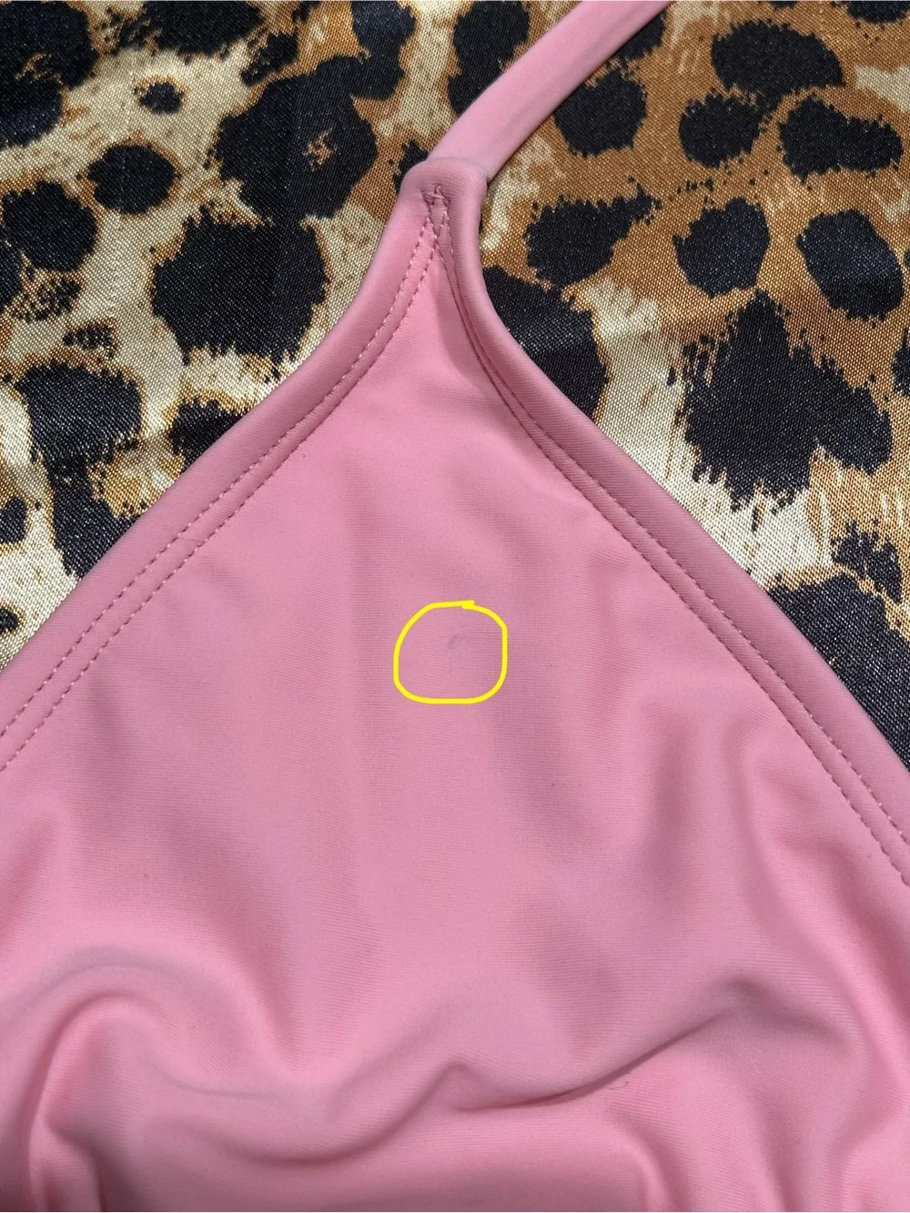 NWT Xhilaration Light Pink Triangle Bikini Top *see description*